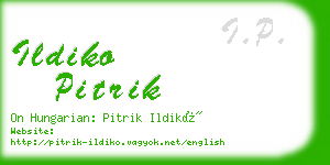 ildiko pitrik business card